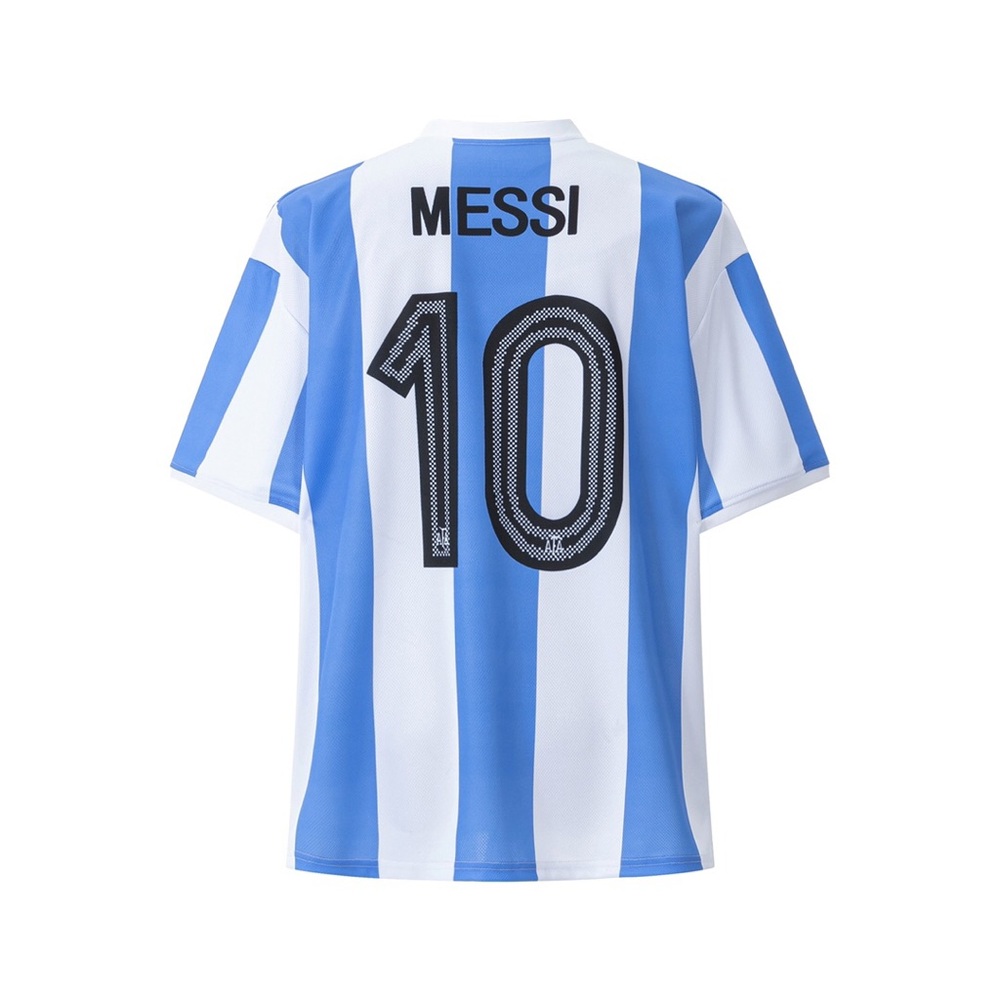 Messi 50th anniversary number 10 V-neck mesh jersey short sleeve